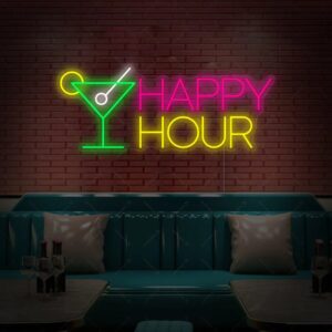 Happy Hour Neon Sign