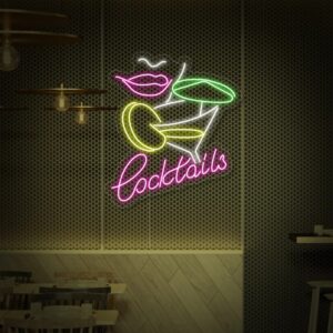 Gin Tonic Cocktail Bar Neon Sign