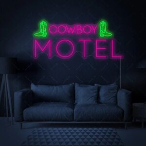Cowboy Motel Neon Sign