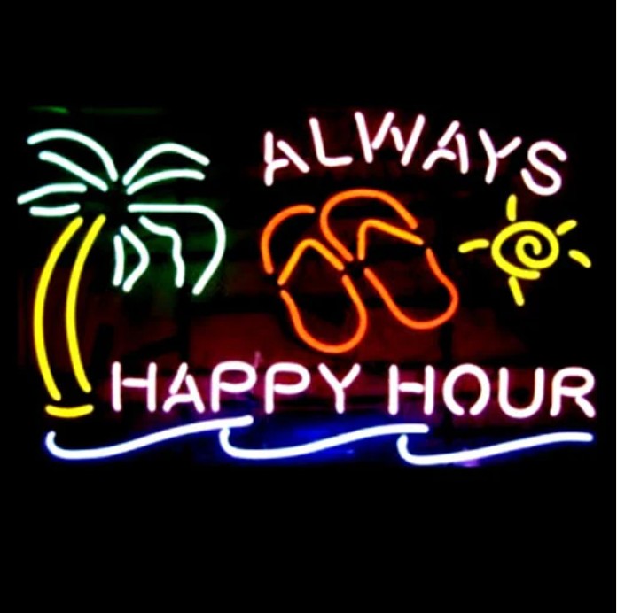 Always Happy Hour Neon Sign