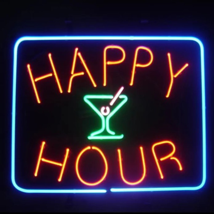 Happy Hour Beer Bar Neon Sign
