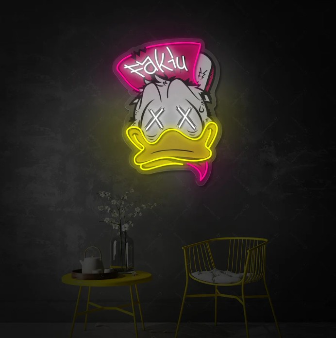 Punk Duck Neon Sign